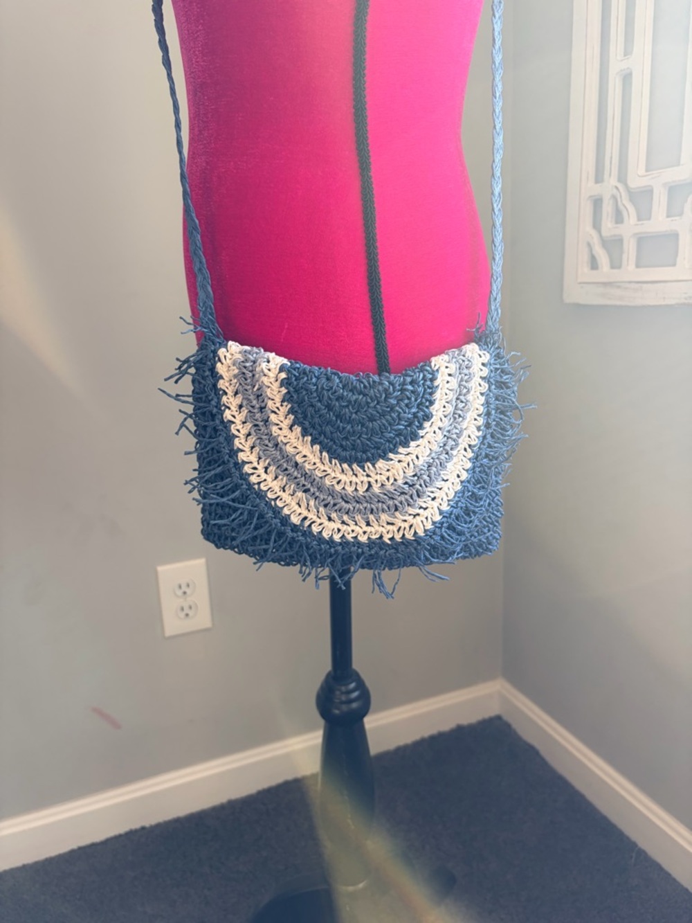 Mia and Tess Navy Crossbody